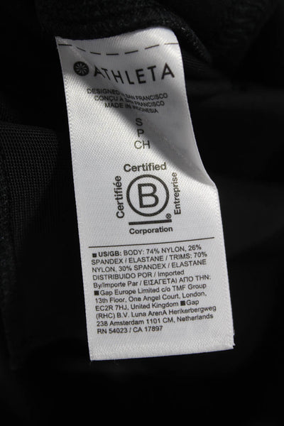 Athleta Womens Black Nylon Track Pants Sports Pull On Size S