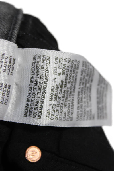 Mother Womens Straight Jeans Gray High Rise Button Cotton Blend Size 27
