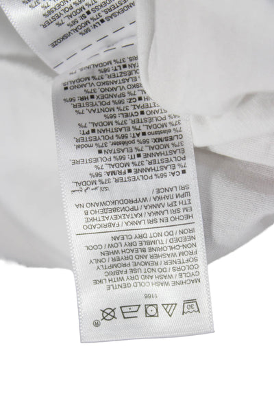 Athleta Women Basic Tank White Crew Neck Polyester Size L