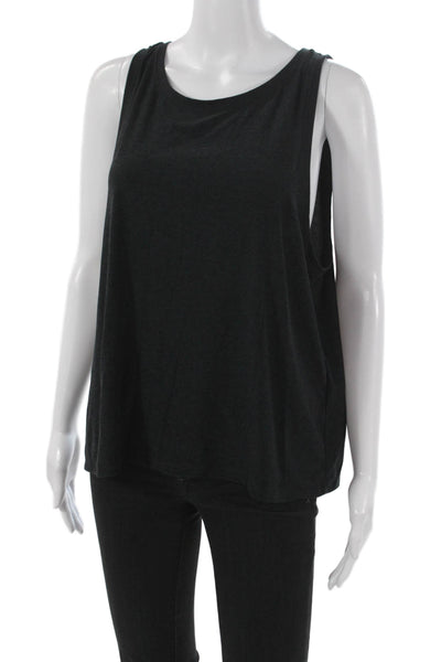 Beyond Yoga Womens Basic Scoop Neck Tank Black Polyester Size XL