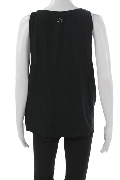 Beyond Yoga Womens Basic Scoop Neck Tank Black Polyester Size XL