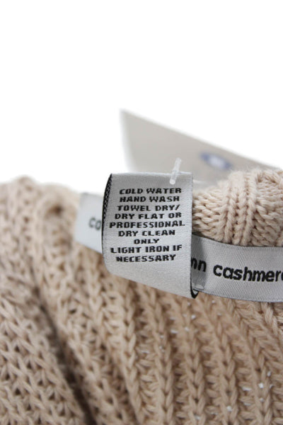 Cotton By Autumn Cashmere Womens V-Neck Pullover Sweater Beige Cotton Size XL