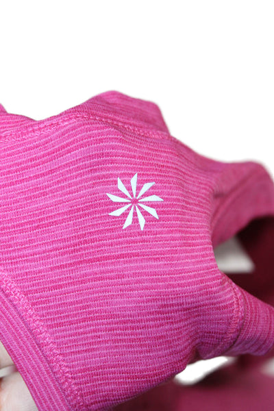 Athleta Women Pink Basic Tank Scoop Neck Polyester Sleeveless Size L