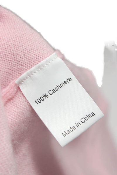 La Ligne Women Cashmere Pink Cardigan Long Sleeve Round Neck Solid Size XL