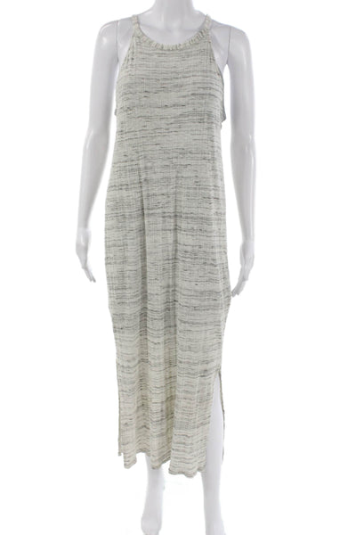 Splendid Women Maxi Dress Multicolor Striped Cotton Sleeveless Round Neck Size L