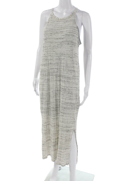 Splendid Women Maxi Dress Multicolor Striped Cotton Sleeveless Round Neck Size L