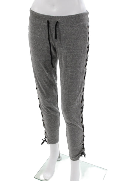 Monrow Women Gray Drawstring Jogger Pants Size S