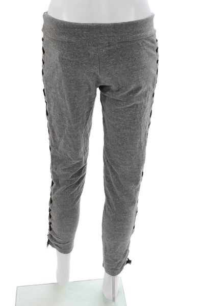 Monrow Women Gray Drawstring Jogger Pants Size S