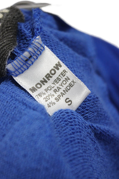 Monrow Womens Capri Pants Blue Drawstring Polyester Size XS