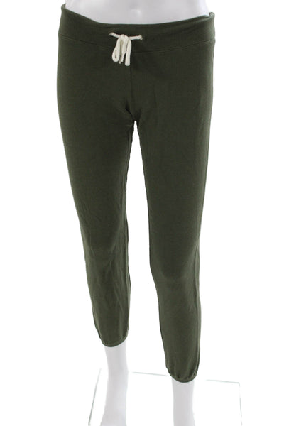 Monrow Womens Jogger Pants Green Drawstring Rayon Size XS