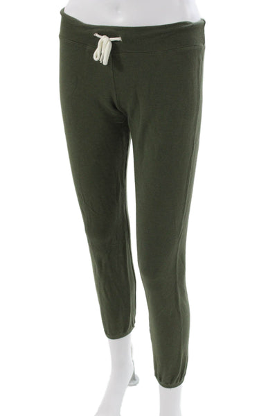 Monrow Womens Jogger Pants Green Drawstring Rayon Size XS