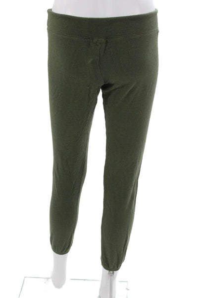 Monrow Womens Jogger Pants Green Drawstring Rayon Size XS