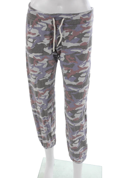 Monrow Womens Jogger Pants Multicolor Camouflage Drawstring Size S