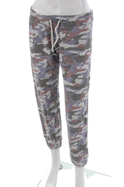 Monrow Womens Jogger Pants Multicolor Camouflage Drawstring Size S