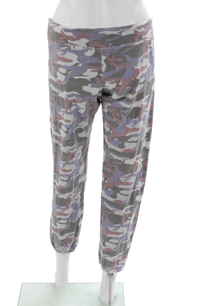 Monrow Womens Jogger Pants Multicolor Camouflage Drawstring Size S