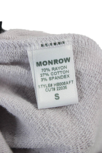 Monrow Womens Jogger Pants Gray Drawstring Rayon Size S