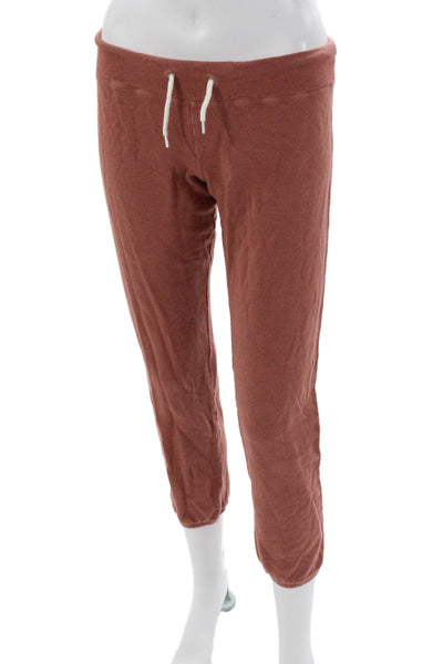 Monrow Womens Brown Drawstring Sweatpants Rayon Cotton Spandex Size S