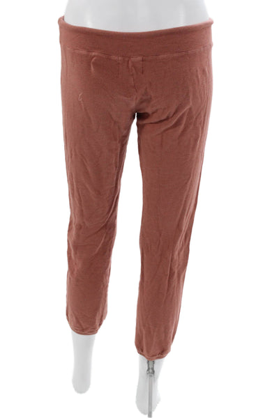 Monrow Womens Brown Drawstring Sweatpants Rayon Cotton Spandex Size S
