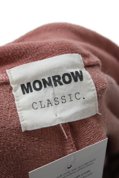 Monrow Womens Brown Drawstring Sweatpants Rayon Cotton Spandex Size S