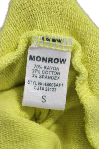 Monrow Womens Sweatpants Yellow Drawstring Rayon Casual Size S