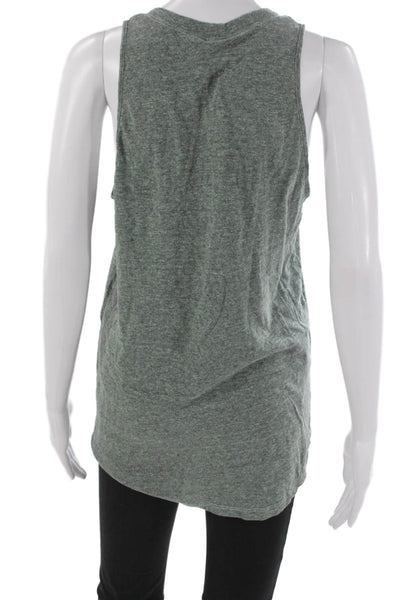 Monrow Womens Basic Scoop Neck Sleeveless Tank Green Size S