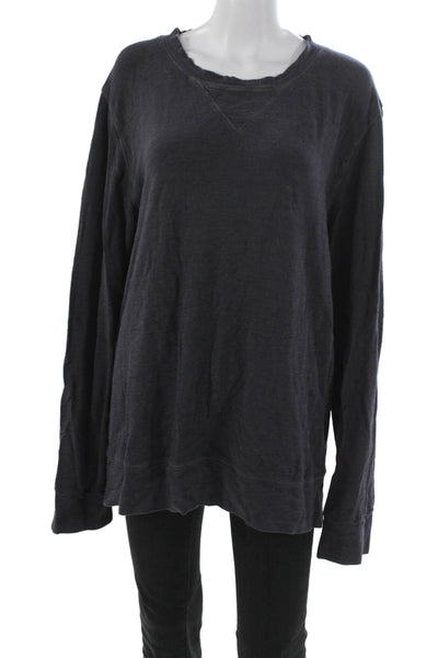 Monrow Women Gray Long Sleeve Pullover Size XL