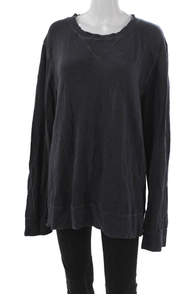 Monrow Women Gray Long Sleeve Pullover Size XL