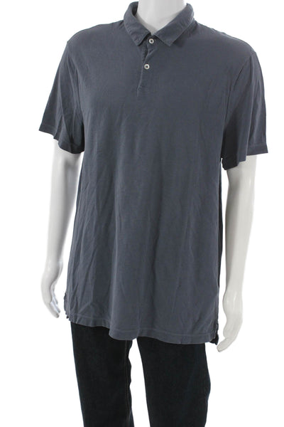 Standard James Perse Mens Gray Collared Short Sleeve Polo Cotton Size 3