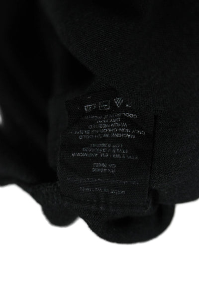 Theory Mens Polo Shirt Black Modal Collared Short Sleeve Size XL