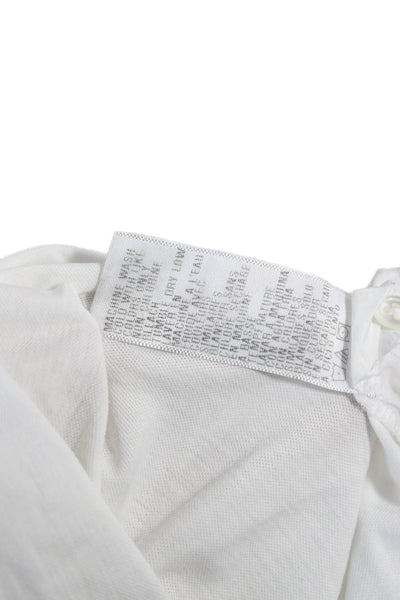 Standard James Perse Mens White Cotton Short Sleeve Shirt Size 3