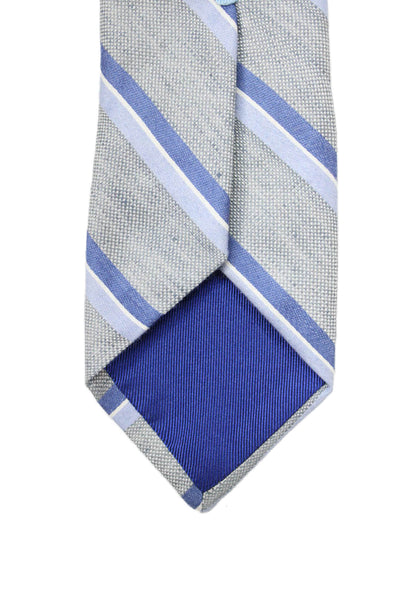 Peter Elliot Mens Silk Blend Skinny Width Necktie Blue