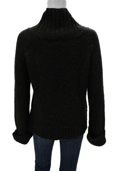 Tse Women Black Wool Turtleneck Long Sleeve Pullover Sweater Size S