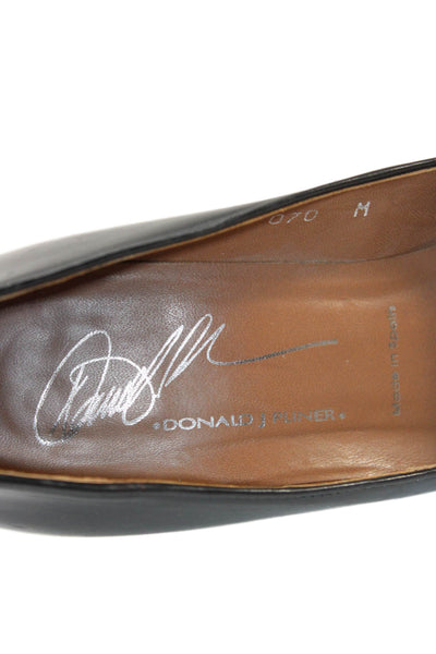 Donald J Pliner Womens Cap Toe Color Block Heels Pumps Shoes Black Size 7M