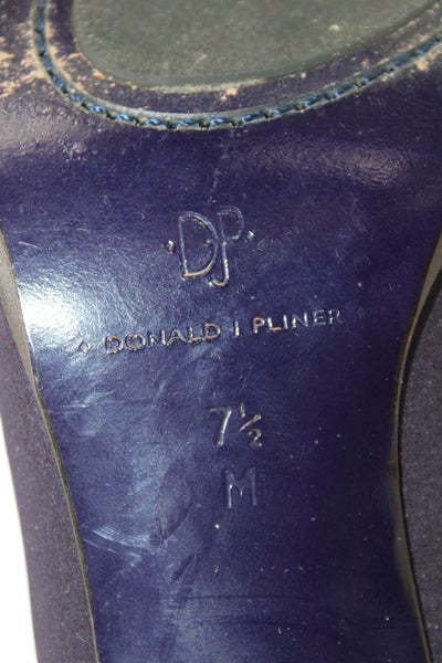 Donald J Pliner Womens Pointed Toe High Heels Mules Shoes Dark Purple Size 7.5M