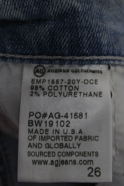 AG-ED Denim Women Cropped Blue Jeans Cotton Size 26