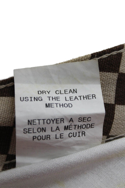 A.B. S by Allen Schwartz Womens Flared Check Cotton Pants Brown Size 4
