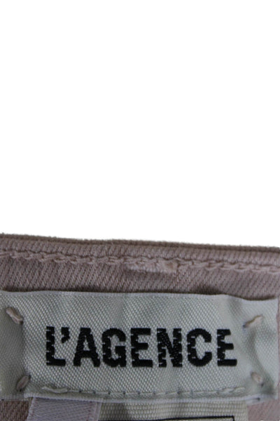 L'Agence Womens Skinny Gold Cotton Blend Jeans Button Size 26