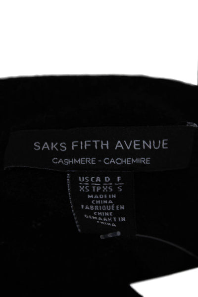 Saks Fifth Avenue Womens Black Cashmere Crewneck Sweater Size XS