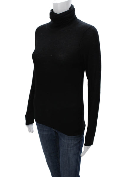 Michael Kors Womens Pullover Turtleneck Wool Long Sleeve Black Size S