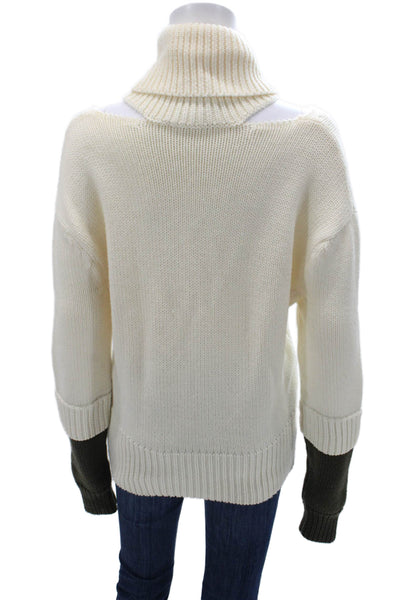 Monse Womens Ivory 100% Wool Turtleneck Pullover Long Sleeve Size XS