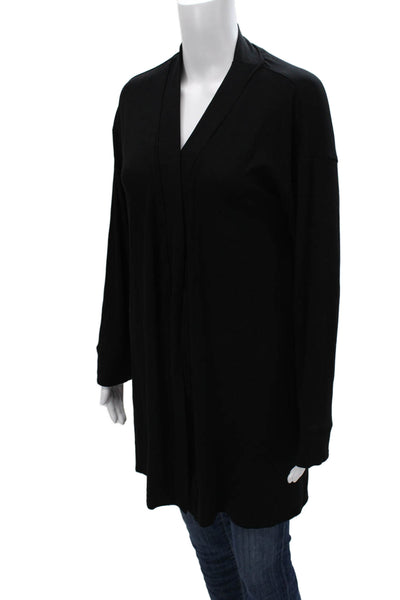 Skims Womens V Neck Cardigan Black Modal Long Sleeve Size XS