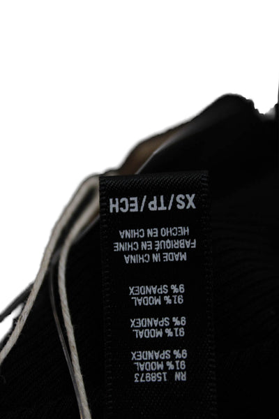 Skims Womens V Neck Cardigan Black Modal Long Sleeve Size XS