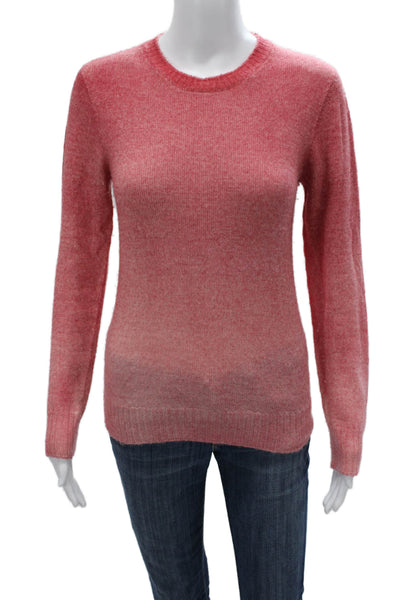 Agnona Womens Pink Alpaca Pullover Crewneck Long Sleeve Size S