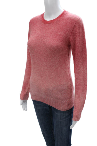Agnona Womens Pink Alpaca Pullover Crewneck Long Sleeve Size S