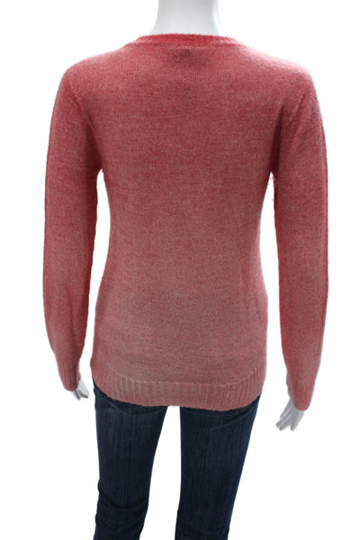 Agnona Womens Pink Alpaca Pullover Crewneck Long Sleeve Size S