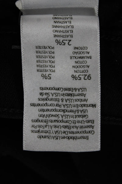 Mother Womens Cropped Black Jeans Mid Rise Cotton Blend Size 24