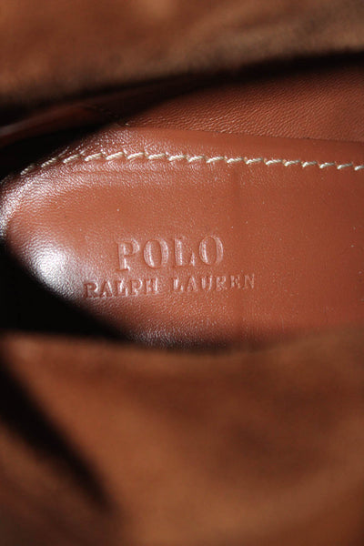 Polo Ralph Lauren Womens Suede Heeled Ankle Boots Brown Size 7