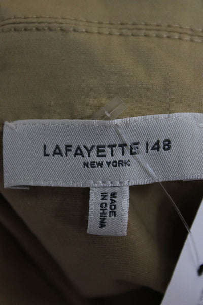 Lafayette 148 New York Women Shirt Dress Beige Sleeveless Collared Size XL