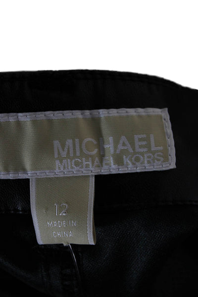 Michael Michael Kors Women Ankle Pants Black Mid Rise 30 Inseam Size 12