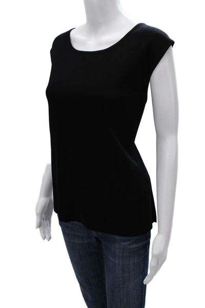 Exclusively Misook Womens Basic Scoop Neck Short Sleeve T Shirt Black Size 2X